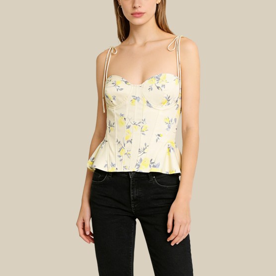 Elegant Print Slim Fit Sleeveless Camisole