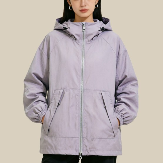 Waterproof and sun-protective hooded jacket