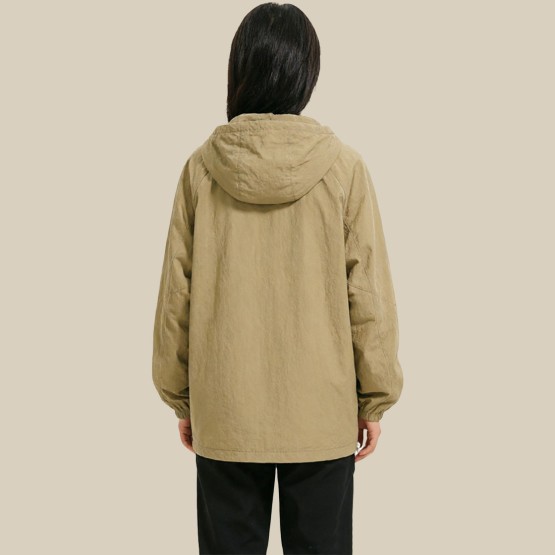 Hooded long-sleeved UV-protective jacket