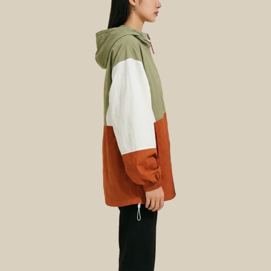 Color-blocked cool sun protection jacket