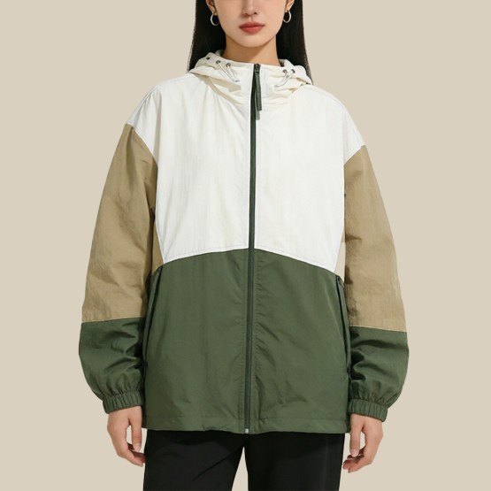 Stylish Color-block Sun Protection Jacket