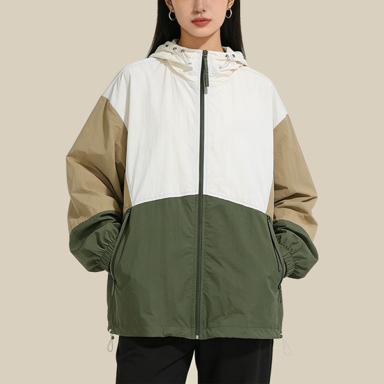 Stylish Color-block Sun Protection Jacket