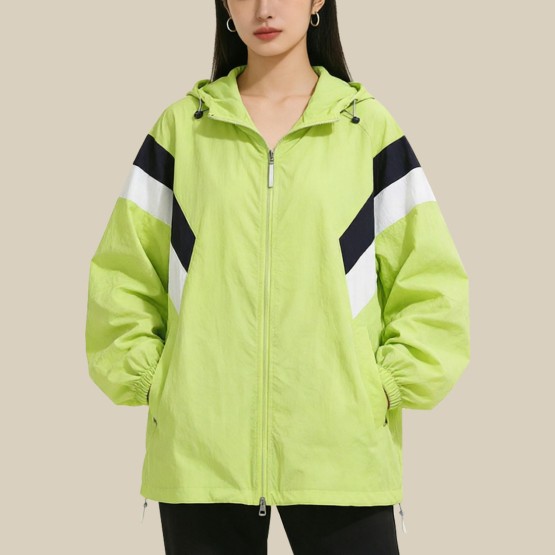Green Lightweight outdoor sun protection jacket