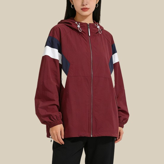 Red Lightweight outdoor sun protection jacket