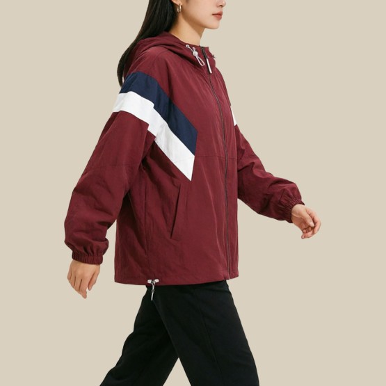 Red Lightweight outdoor sun protection jacket