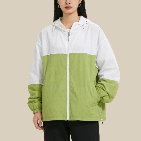 High-quality two-tone jacket with full zipper