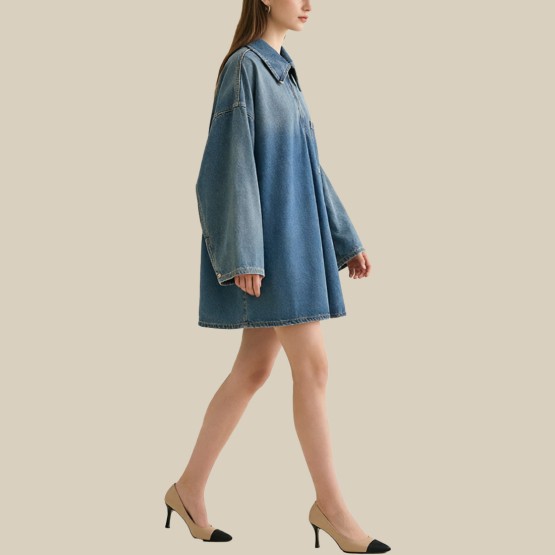 Collared Straight Mini Dress