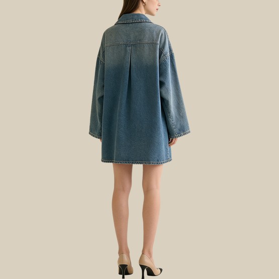 Collared Straight Mini Dress