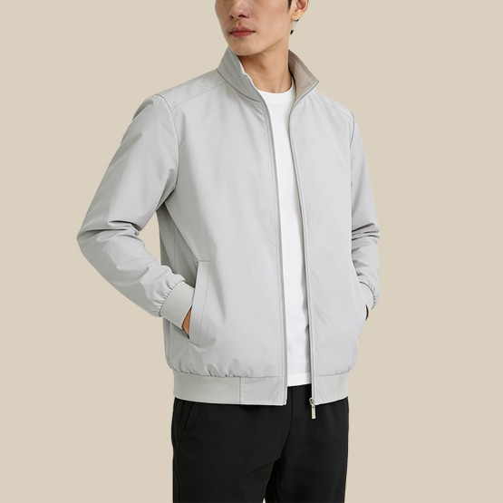 Polyester Stand-Collar Full-Zip Sun Protection Jacket