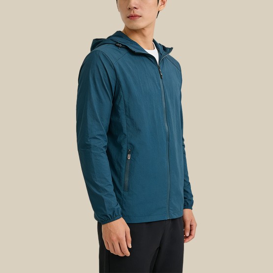 Men's Embroidered Hooded Sun Protection Jacket