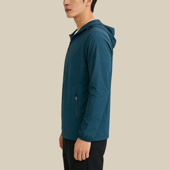 Men's Embroidered Hooded Sun Protection Jacket