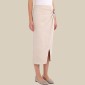 Casual high-waisted elegant A-line midi skirt