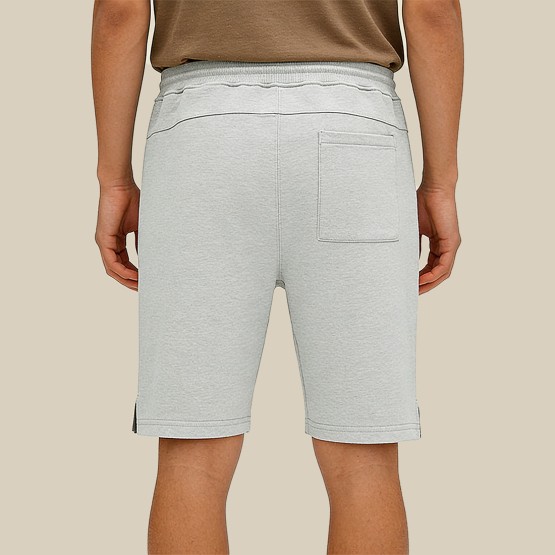 Men's Solid-Color Embossed Drawstring Shorts